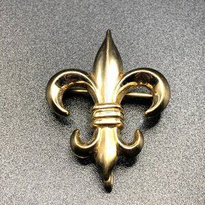 Vintage Men’s Fleur De Lis Brooch Pin Pendant Clip Hang Clasp 1/20 12k G.F.